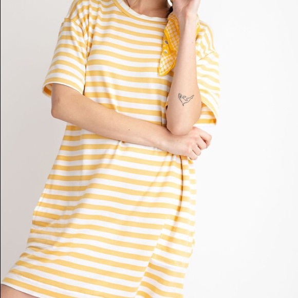 Easel striped T shirt dress - Picture 4 of 4